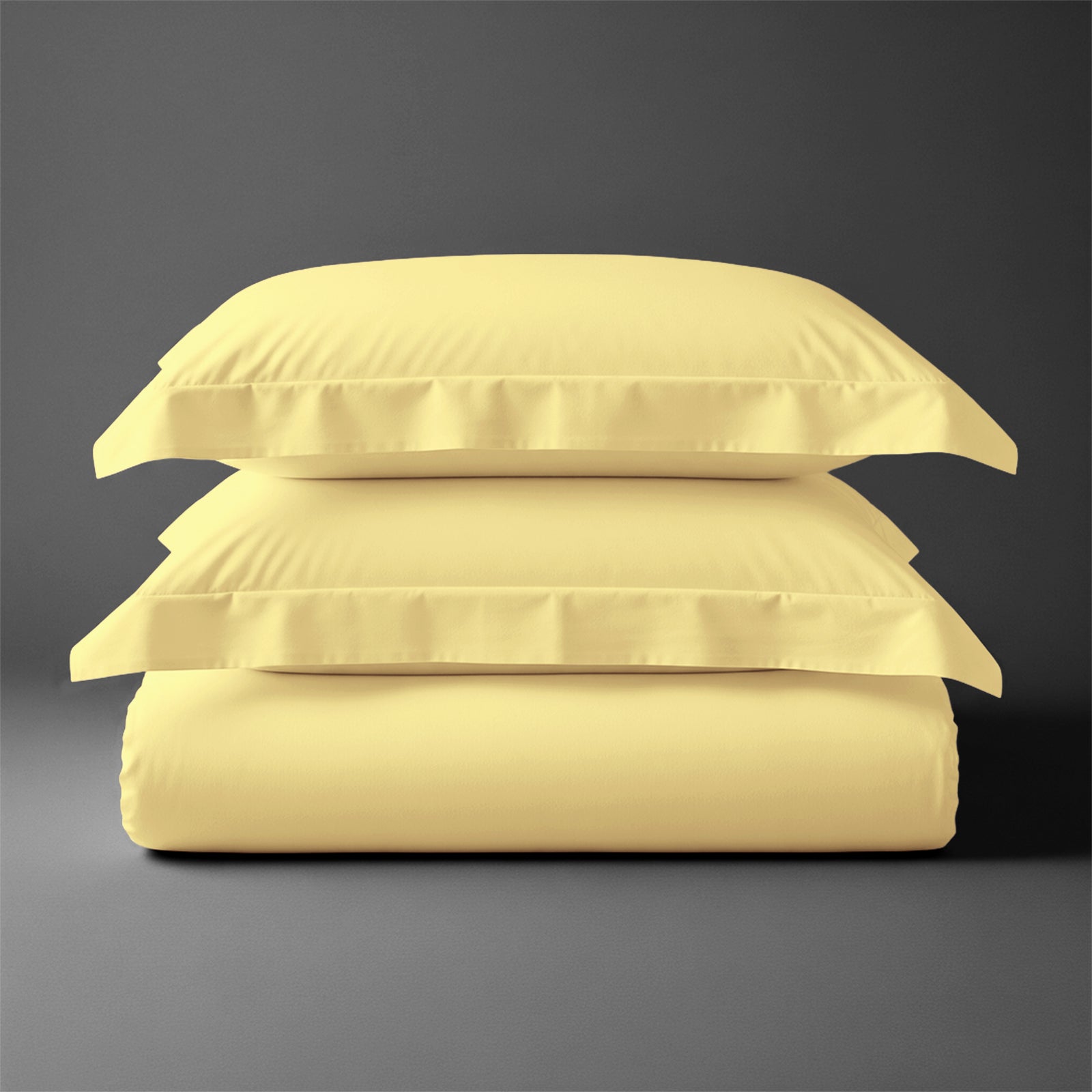 Super King size cotton duvet cover set Mellow yellow Pizuna Linens durable and breathable